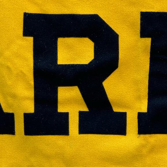 Vintage Collegiate Traditions Army Wool‎ Blanket Yellow Black USA Made 90's - Picture 5 of 13